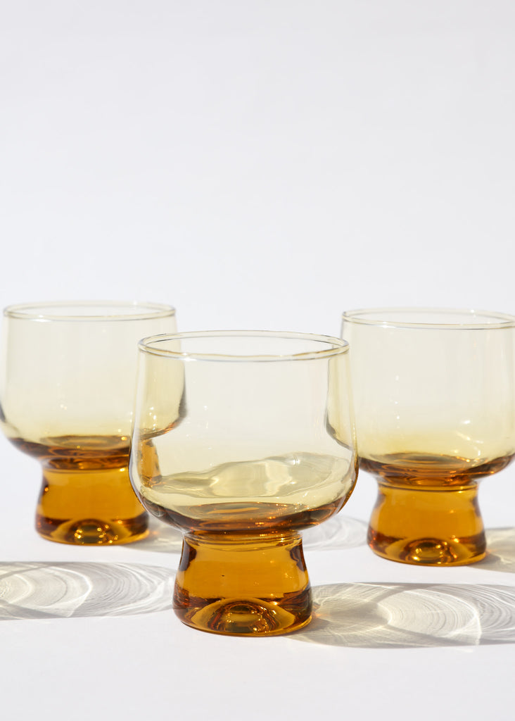 Vintage Whiskey Tumbler Set of 4 in Amber by Vintage | Eleven